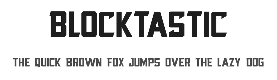 Blocktastic by JibbaJabba Fonts — Display Font
