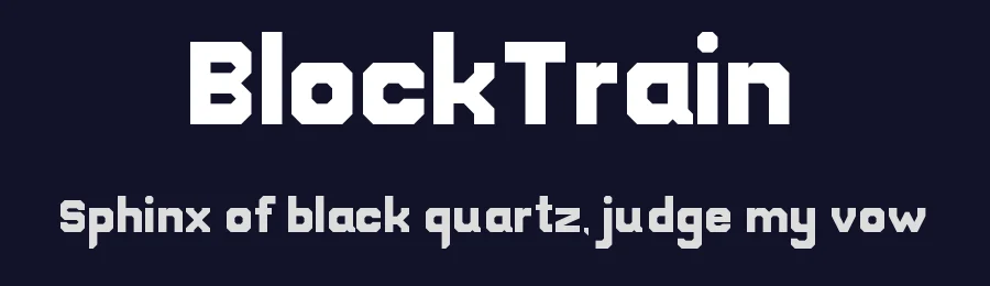 BlockTrain by Joshua — Display Font — thumbnail 2