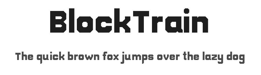 BlockTrain by Joshua — Display Font