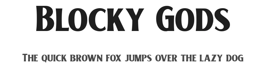 Blocky Gods by Blankids — Decorative Font