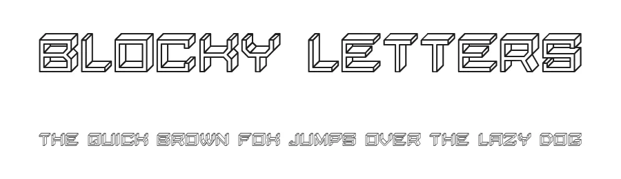 Blocky Letters by Vladimir Nikolic — Display Font