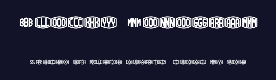 Blocky Monogram by Vladimir Nikolic — Decorative Font — thumbnail 2