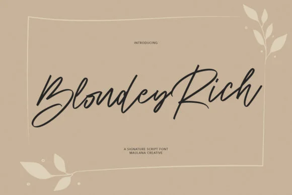 Blondey Rich Font by Maulana Creative — Script Handwritten Font