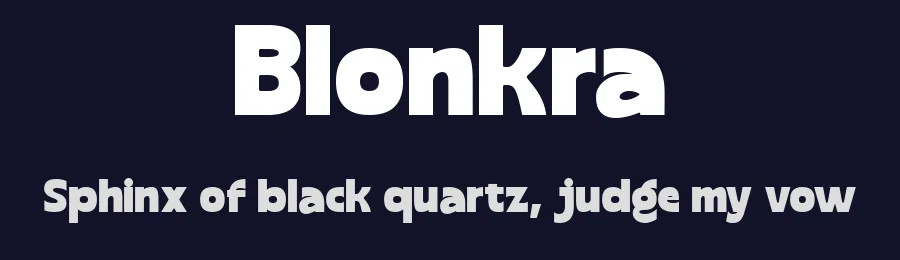 Blonkra by Muksal Creative — Sans Serif Font — thumbnail 2