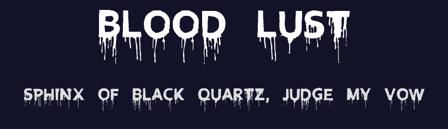 Blood Lust by Fontmonger — Decorative Font — thumbnail 2