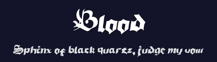 Blood by Delipensil — Blackletter Font — thumbnail 2