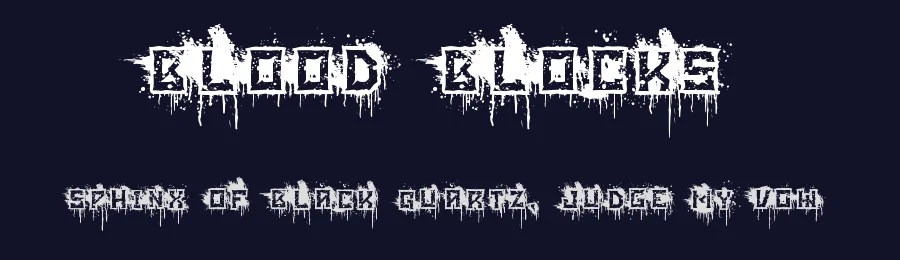 Blood Blocks by Irina ModBlackmoon — Decorative Font — thumbnail 2