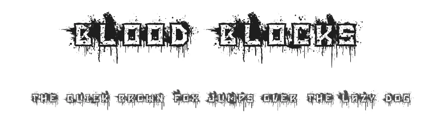 Blood Blocks by Irina ModBlackmoon — Decorative Font