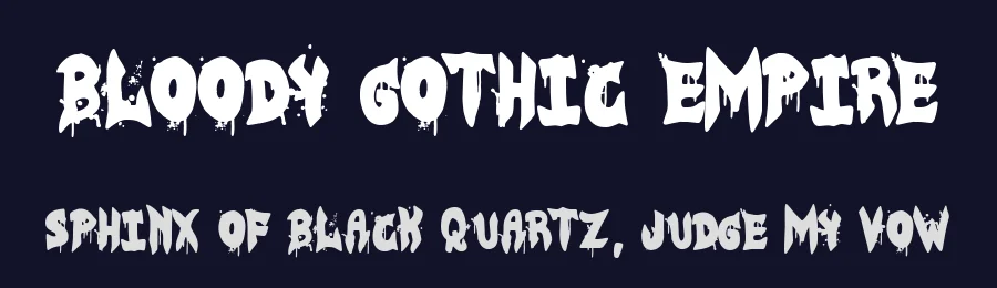 Bloody Gothic Empire by Woodcutter — Decorative Font — thumbnail 2