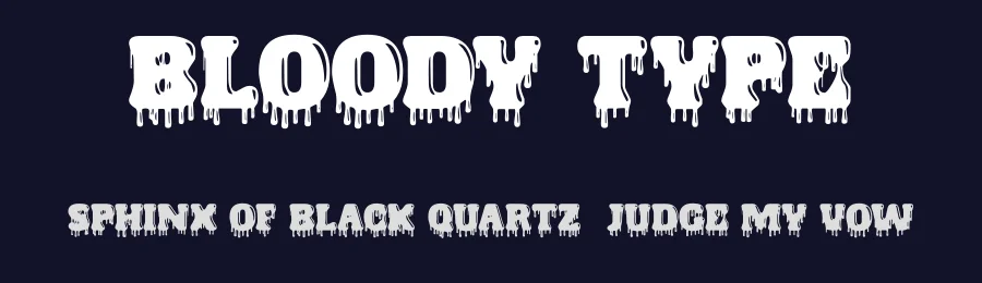 Bloody Type by Billy Argel Fonts ® — Decorative Font — thumbnail 2