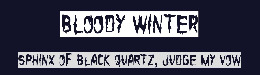 Bloody Winter by Woodcutter — Decorative Font — thumbnail 2