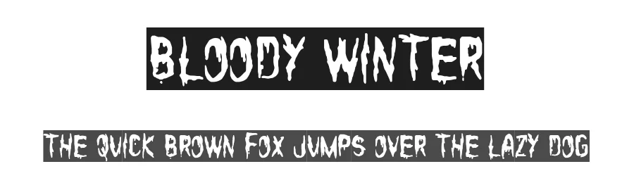 Bloody Winter by Woodcutter — Decorative Font