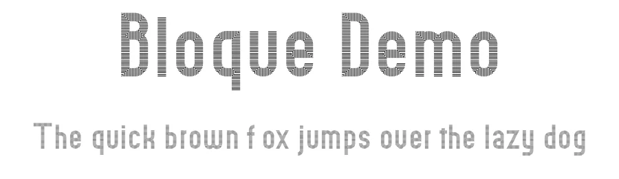 Bloque Demo by ClaudeP β Dingbats Font