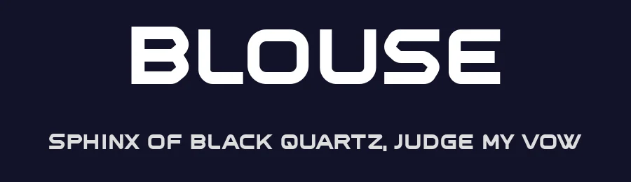 Blouse by Vladimir Nikolic — Display Font — thumbnail 2