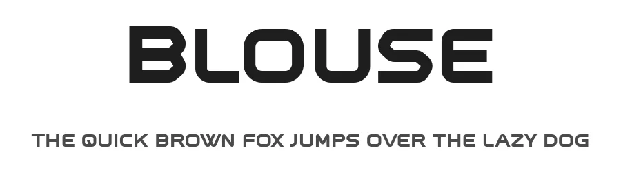 Blouse by Vladimir Nikolic — Display Font