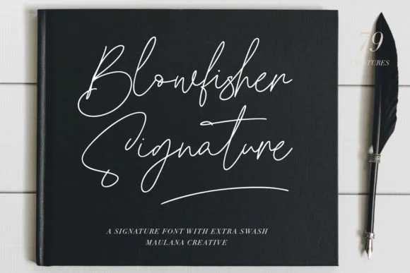 Blowfisher Signature Font by Maulana Creative — Script Handwritten Font