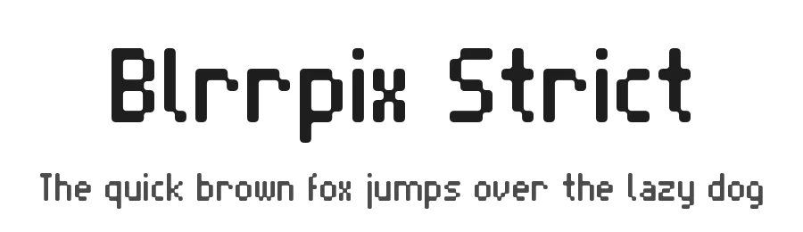 Blrrpix Strict by VΓt ΔondΓ‘k β Display Font
