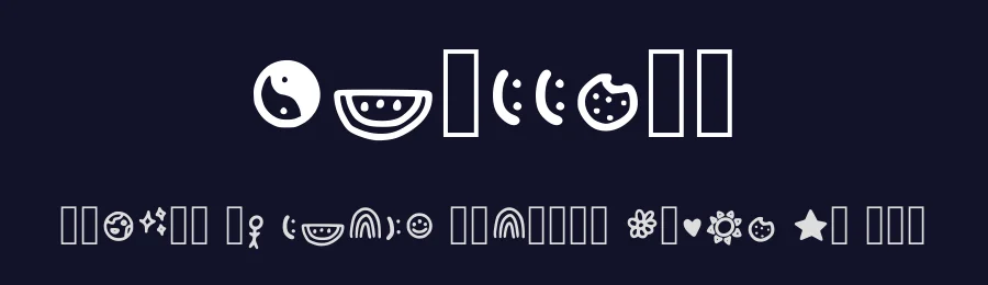 Blubbery by Liviacruzsilvadearaujo — Dingbats Font — thumbnail 2