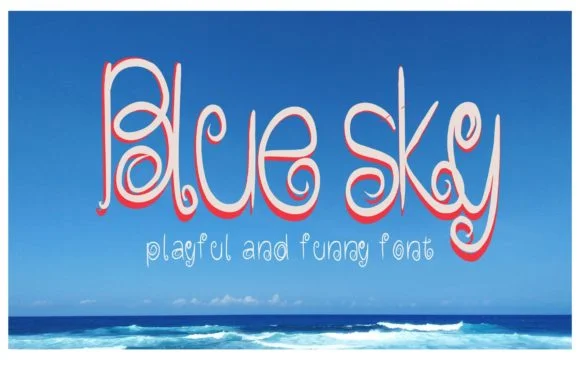 Blue Sky Font by PJ Fonttein by PJ Fonttein — Script Handwritten Font