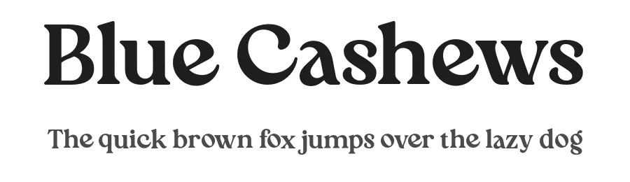 Blue Cashews by Aluyeah Studio — Serif Font