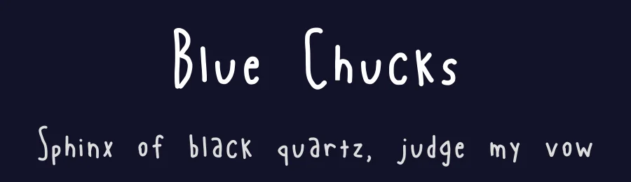 Blue Chucks by Geronimo Font Studios — Script Handwritten Font — thumbnail 2