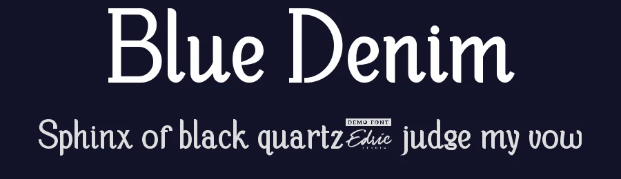 Blue Denim by Edric Studio — Decorative Font — thumbnail 2