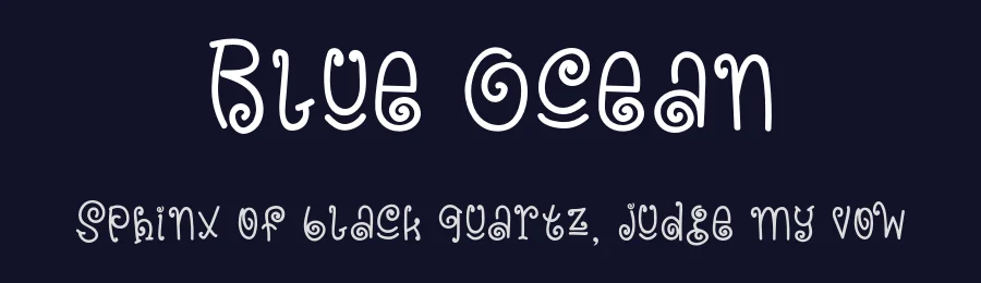 Blue Ocean by Letter Jos — Decorative Font — thumbnail 2