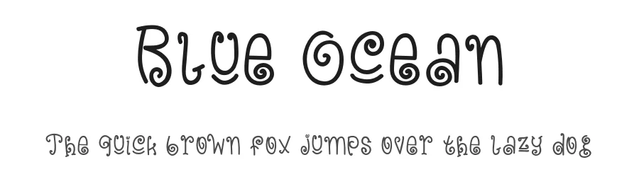 Blue Ocean by Letter Jos — Decorative Font