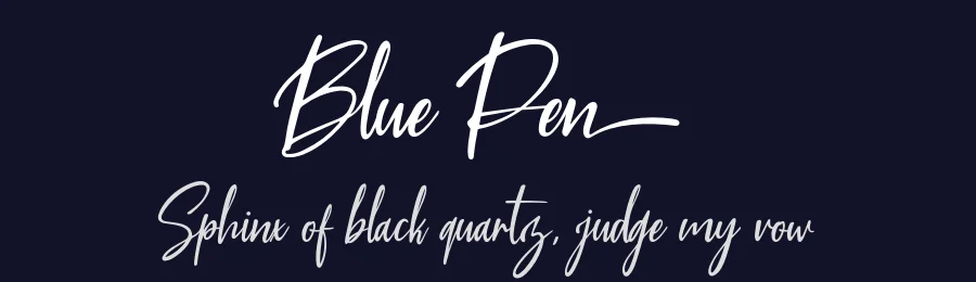 Blue Pen by Suzuran San — Script Handwritten Font — thumbnail 2