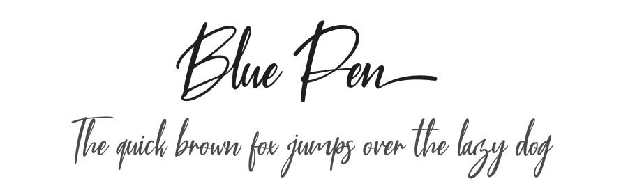 Blue Pen by Suzuran San — Script Handwritten Font