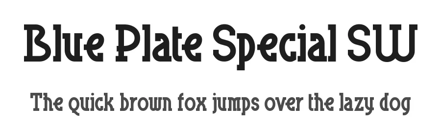 Blue Plate Special SW by Nick's Fonts — Decorative Font