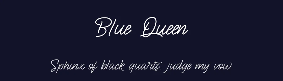 Blue Queen by selawetype — Script Handwritten Font — thumbnail 2