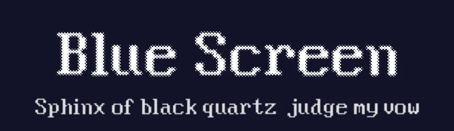 Blue Screen by Billy Argel Fonts ® — Display Font — thumbnail 2