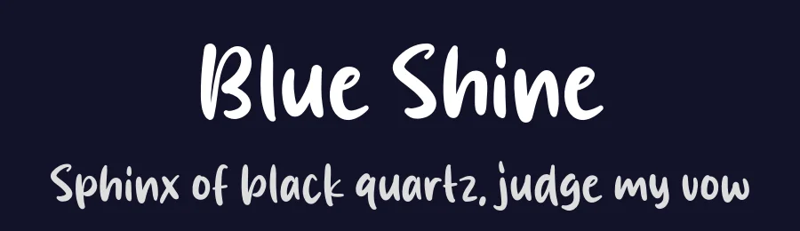 Blue Shine by Origin Type — Script Handwritten Font — thumbnail 2