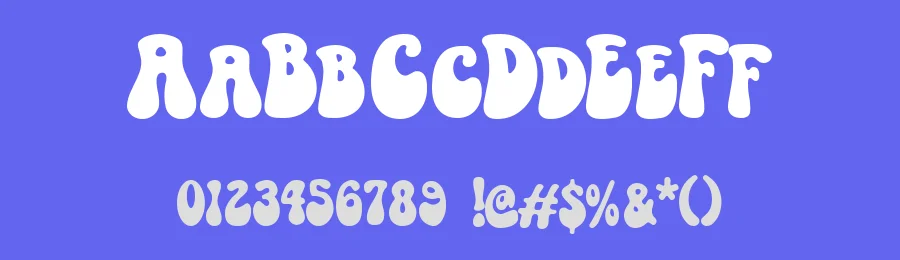 Blue Sugar Groovy by Faras  Dina — Decorative Font — thumbnail 3