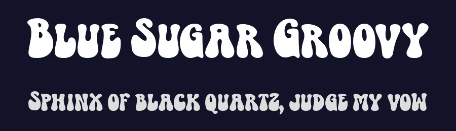 Blue Sugar Groovy by Faras  Dina — Decorative Font — thumbnail 2