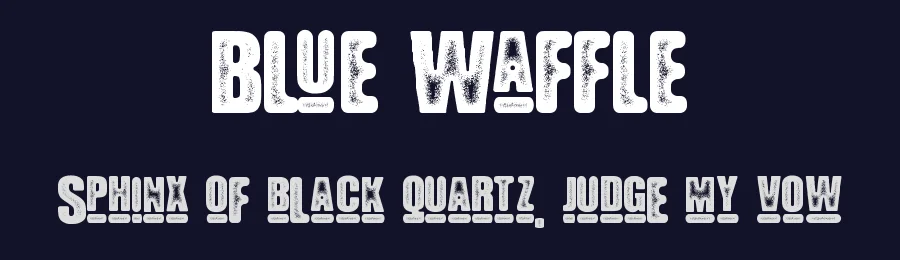 Blue Waffle by Fontmonger — Decorative Font — thumbnail 2