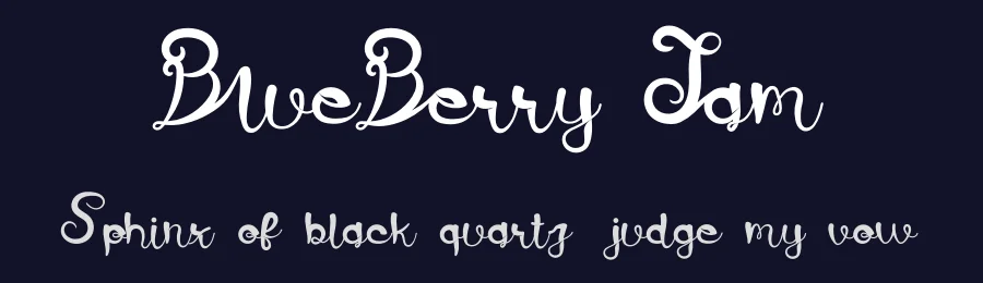 BlueBerry Jam by SushiHueDesign — Decorative Font — thumbnail 2