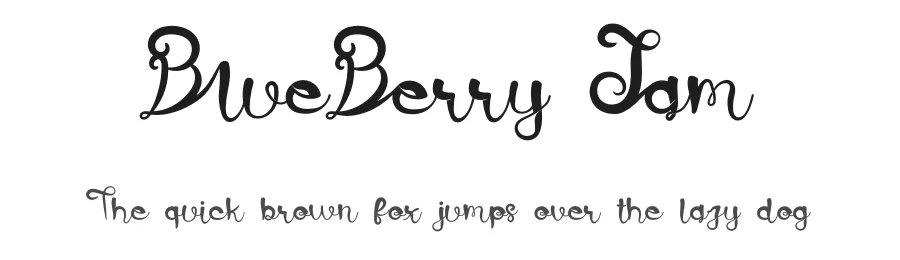 BlueBerry Jam by SushiHueDesign — Decorative Font