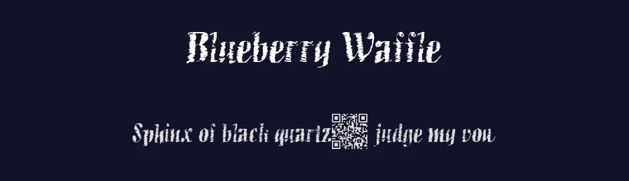 Blueberry Waffle by Xerographer Fonts — Decorative Font — thumbnail 2