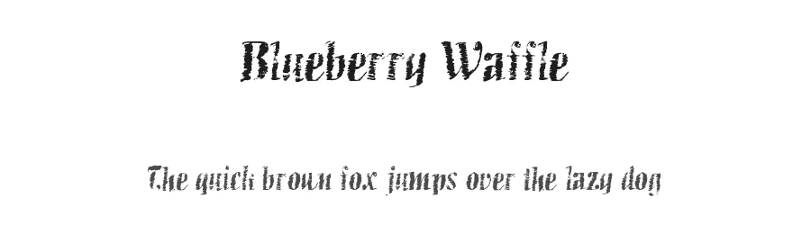 Blueberry Waffle by Xerographer Fonts — Decorative Font
