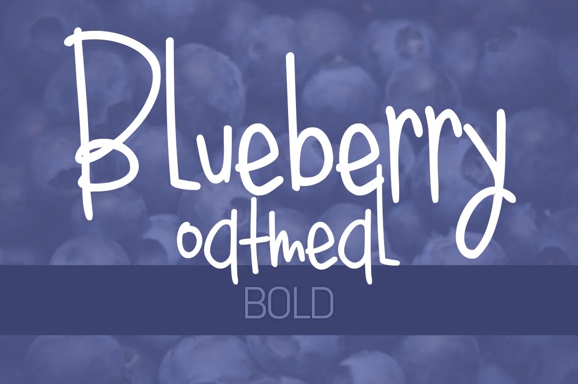 Bluebery Oatmeal Bold Font by brittneymurphydesign β Script Handwritten Font