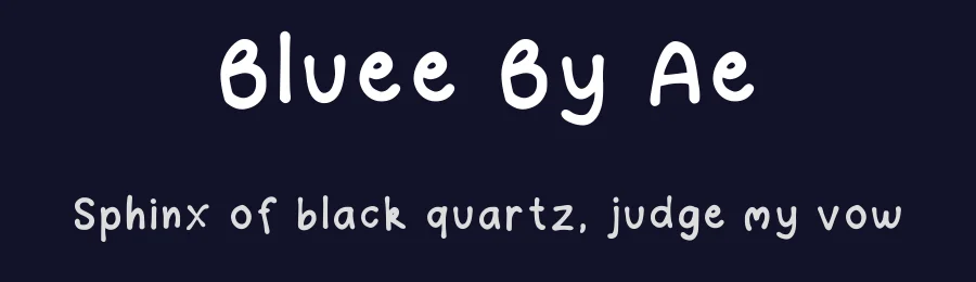 Bluee By Ae by Gyuumy — Script Handwritten Font — thumbnail 2