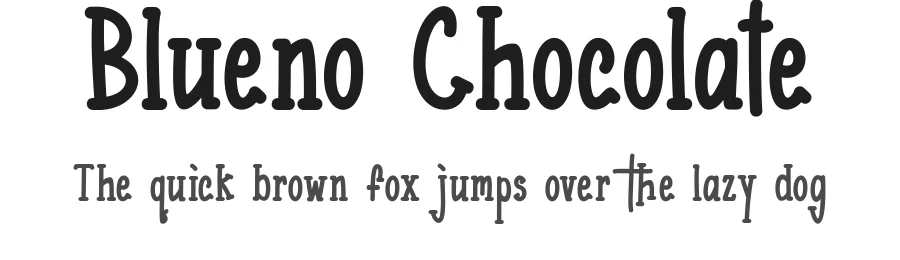 Blueno Chocolate by aldedesign — Decorative Font