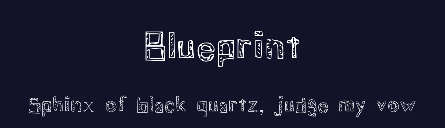 Blueprint by Jacob Gray — Decorative Font — thumbnail 2
