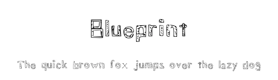 Blueprint by Jacob Gray — Decorative Font