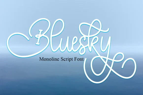 Bluesky Font by Supersemar Letter by Supersemar Letter — Script Handwritten Font
