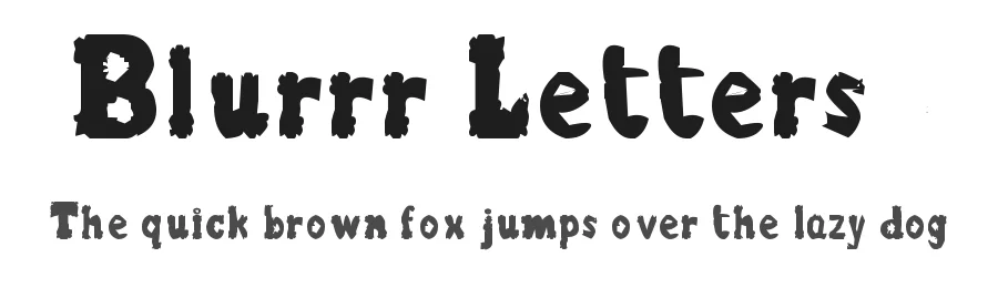 Blurrr Letters