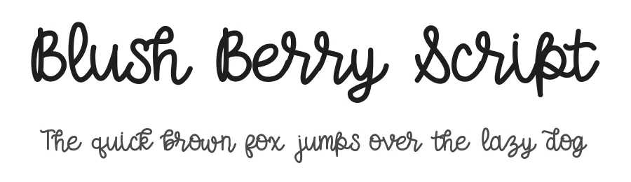 Blush Berry Script