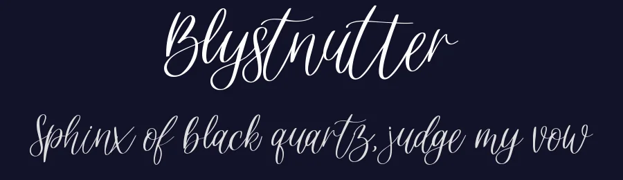 Blystnutter by Mini Type — Script Handwritten Font — thumbnail 2